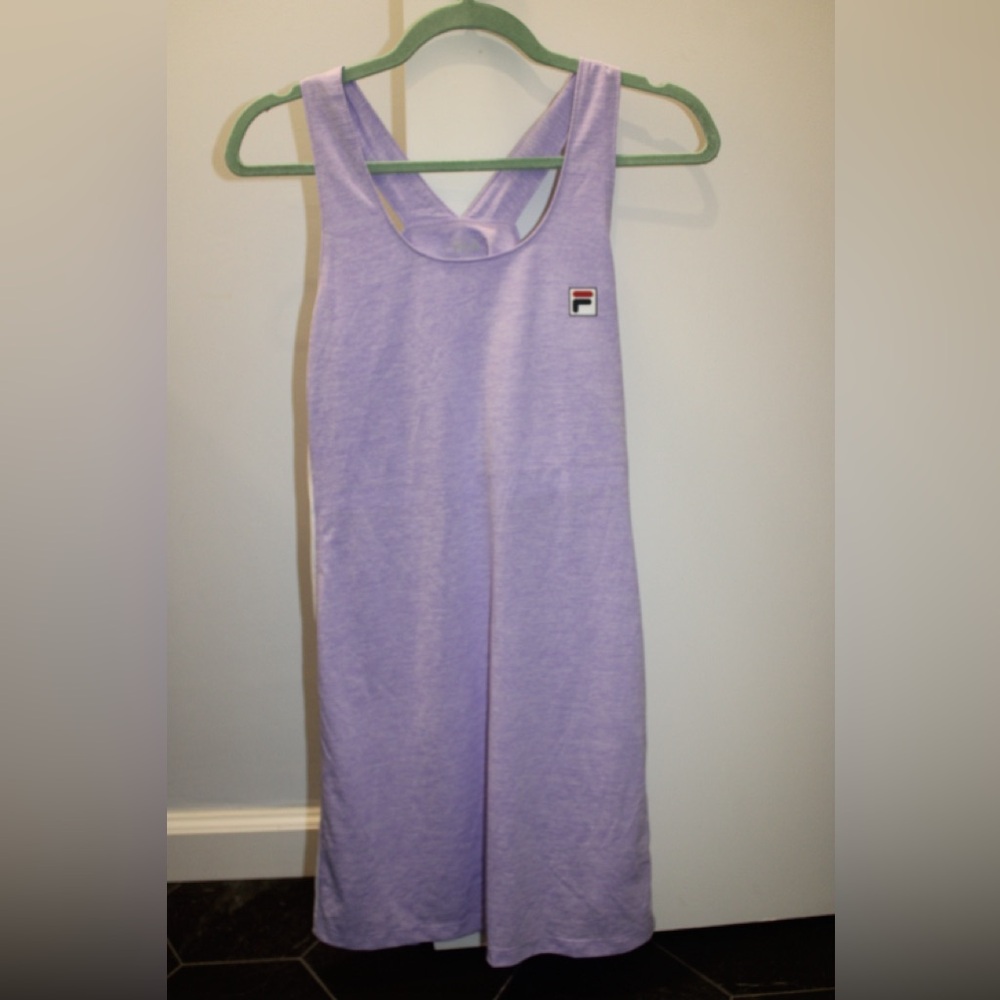 Fila Yumi Purple Melange Tennis Dress Built-In Bra NWT Small/36